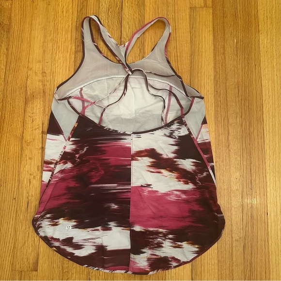 Lululemon 5 Mile Singlet pink Duck Sauce Pink Brown White(k11) - Picture 5 of 13